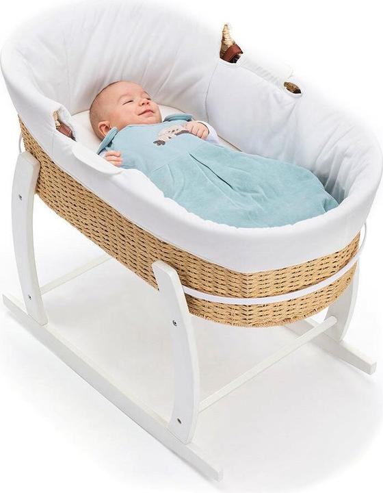 Produktbild Fillikid Stubenwagen & Wiegen Moseskorb Set mit Schaukelgestell inkl. Innenbezug