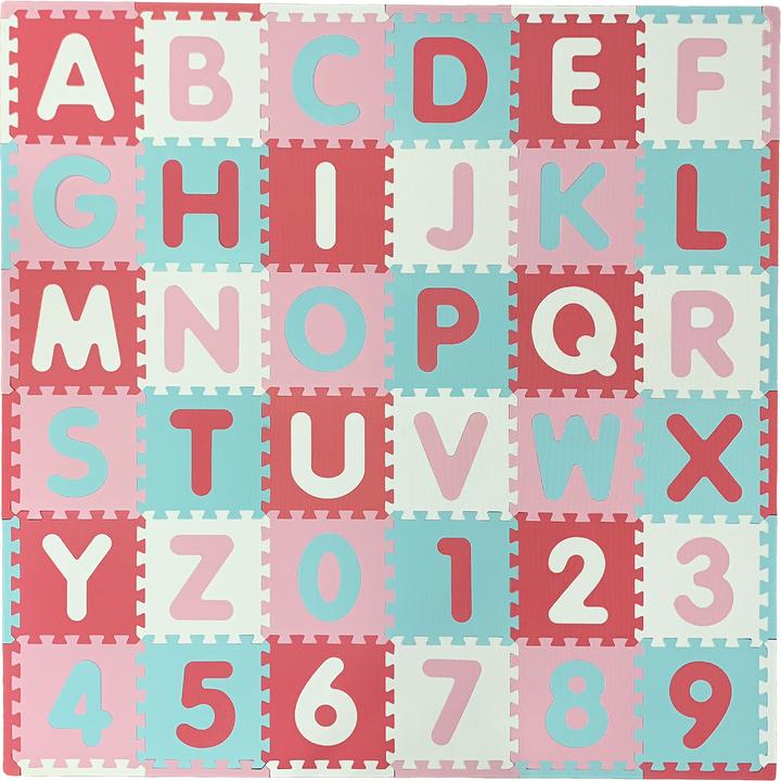 Produktbild Knorrtoys Puzzlematte - "Alphabet + Zahlen" pink-rosa (180 x 180 cm)