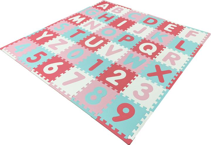 Produktbild Knorrtoys Puzzlematte - "Alphabet + Zahlen" pink-rosa (180 x 180 cm)