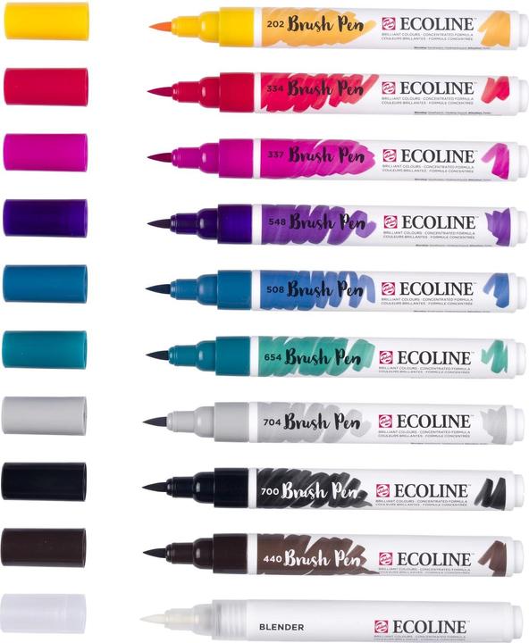 Actual product image Talens Ecoline Brush Pen Set (Multicoloured, Red|Multicoloured, 10 x)