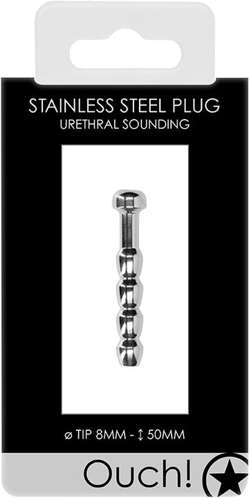 Produktbild Ouch! Urethral Sounding - Metal Plug - 8mm