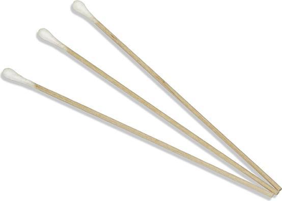Produktbild Ampri Wattestäbchen 15 cm, grosser Wattekopf, einseitig, Holzstab