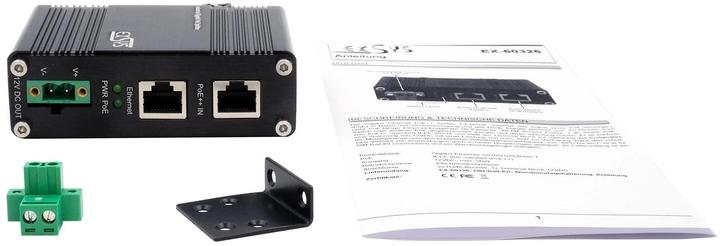 Actual product image Exsys Industrial PoE++ Gigabit Splitter 36W (PoE Splitter)