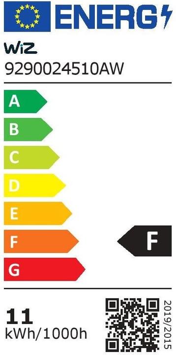 Energie-Label WiZ White (E27, 11 W, 1055 lm, 1 x, F)