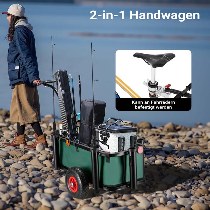 Actual product image Wiltec Fishing trolley with bag Fishing trolley up to 50kg handcart Transport trolley