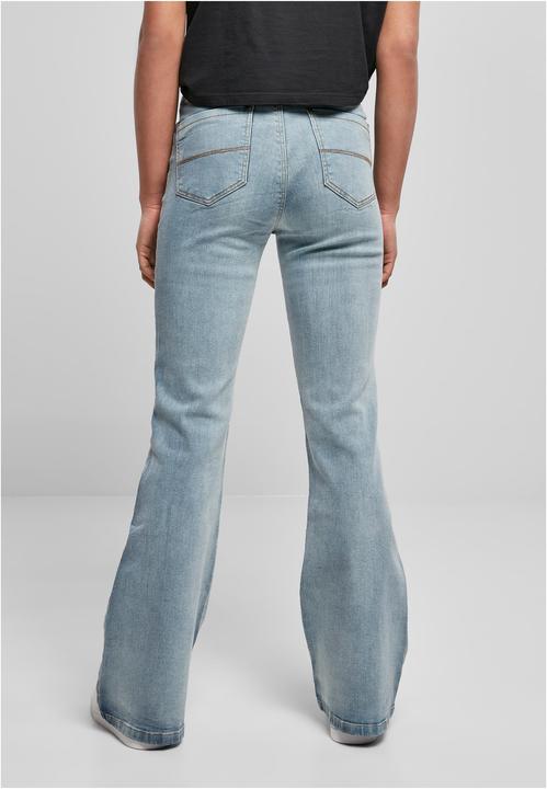 Actual product image Urban Classics Ladies High Waist Flared Denim Pants (32)
