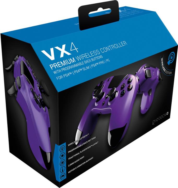Image du produit Gioteck VX-4 Noir Bluetooth Gamepad analogique / numérique PlayStation 4 (PS4)