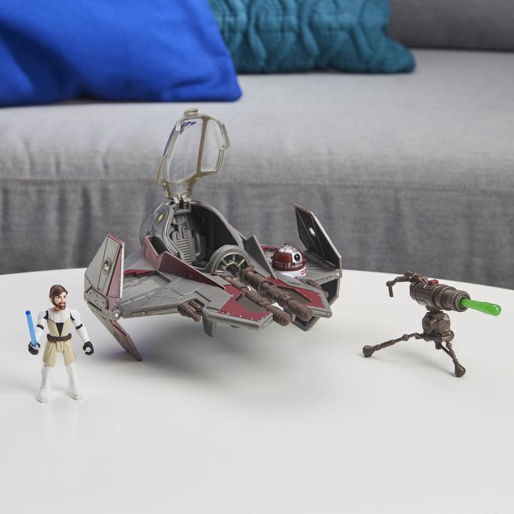Actual product image Hasbro Mission Fleet Obi-Wan Kenobi Jedi Starfighter