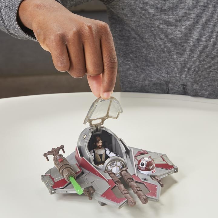 Actual product image Hasbro Mission Fleet Obi-Wan Kenobi Jedi Starfighter