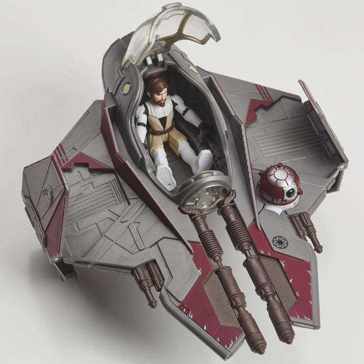Actual product image Hasbro Mission Fleet Obi-Wan Kenobi Jedi Starfighter