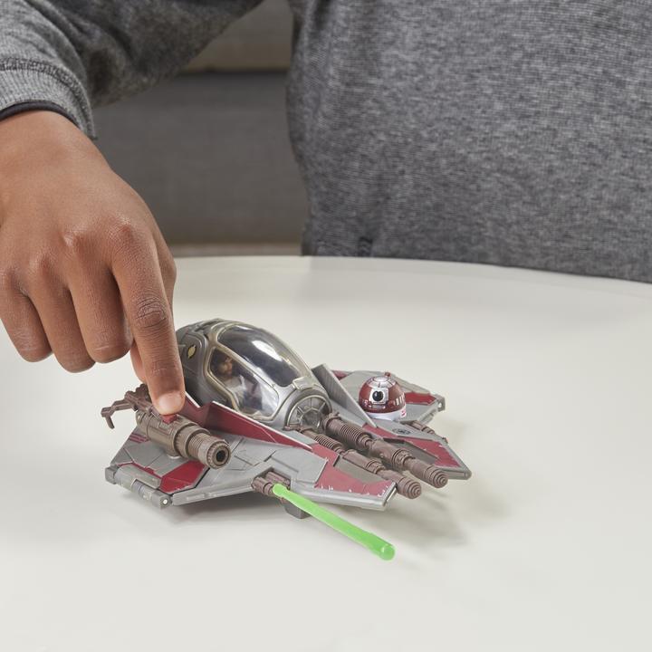 Actual product image Hasbro Mission Fleet Obi-Wan Kenobi Jedi Starfighter