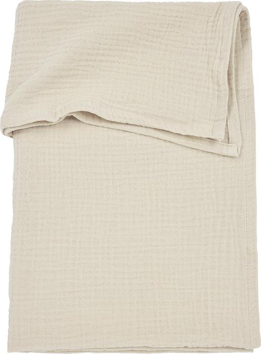 Meyco Baby Uni cot sheet - pre-washed muslin - soft sand - 100x150cm