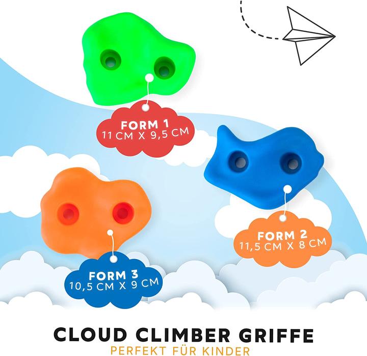 Image du produit GO!elements Prises d'escalade enfants 15 pièces (Orange, Rouge, Bleu, Vert, Jaune)
