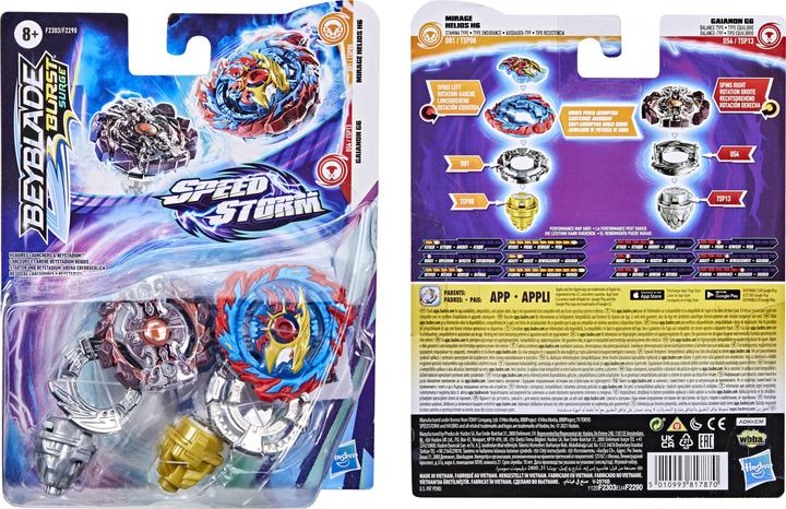 Image du produit Hasbro eyblade Burst Surge Speedstorm Mirage Helios H6 et Gaianon G6 (Anglais, Français, Allemand, Italien)