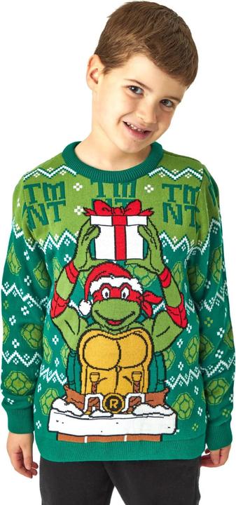 Actual product image Teenage Mutant NT Boys Knitted Christmas Jumper (128)