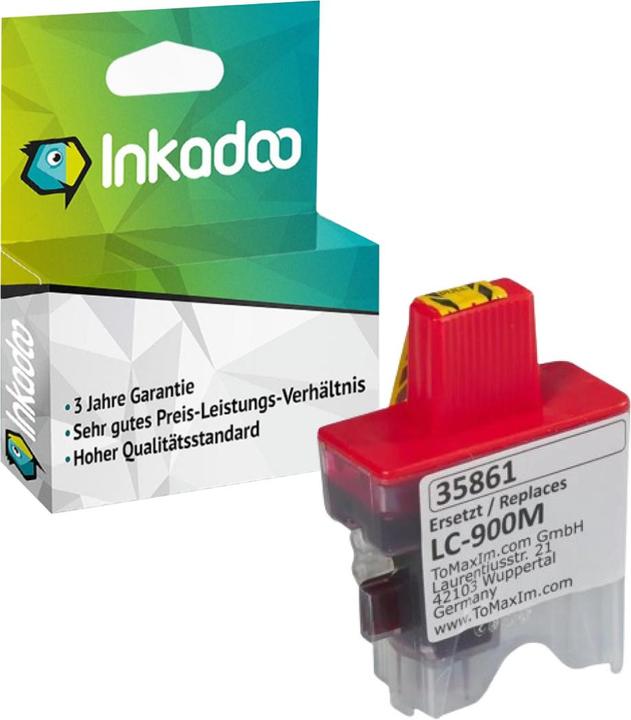 Produktbild Inkadoo Druckerpatronen kompatibel zu Brother LC-900M XL Tintenpatrone, magenta Magenta (M)