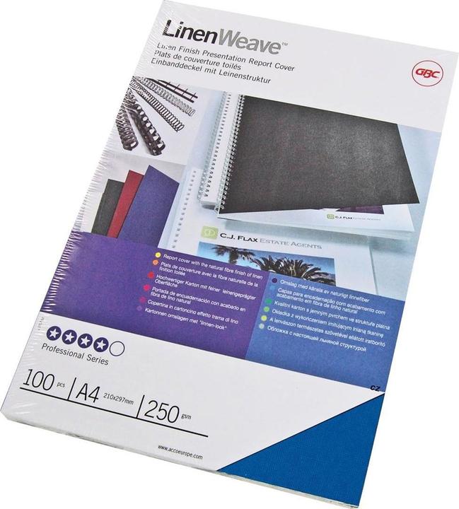 GBC LinenWeave - cardboard A4 100 pcs - blue