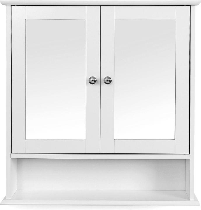 Produktbild Vasagle Spiegelschrank LHC002 weiss 56,5 x 13,0 x 58,5 cm (56 x 13 x 58 cm)