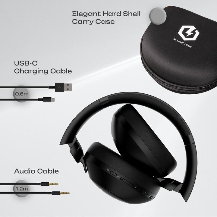 Produktbild PowerLocus Orion Over Ear Bluetooth-Kopfhörer (70 h)