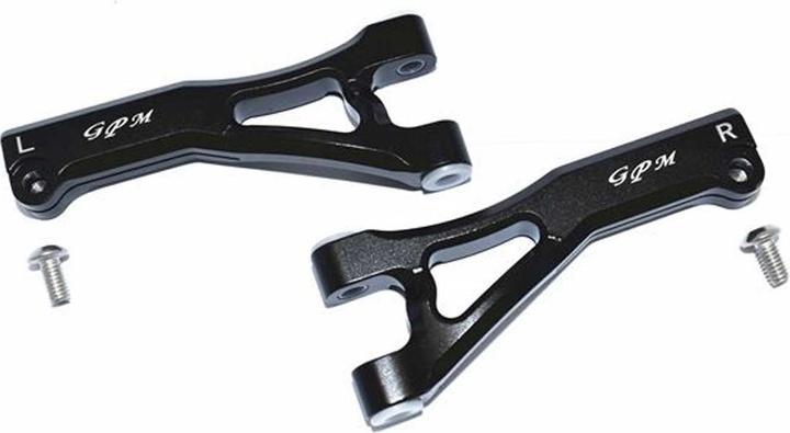Image du produit GPM bras de suspension avant supérieur en aluminium noir arrma limitless, infraction, kraton, typhon 6s