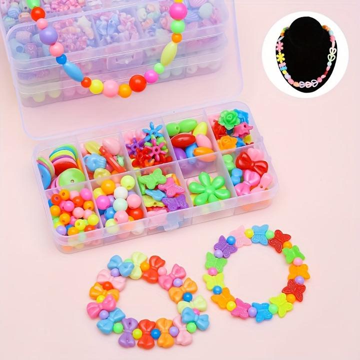 Immagine prodotto Activity Board Scatola per ragazze con 10 perline a griglia, braccialetti fai da te, decorazioni di perline fai da