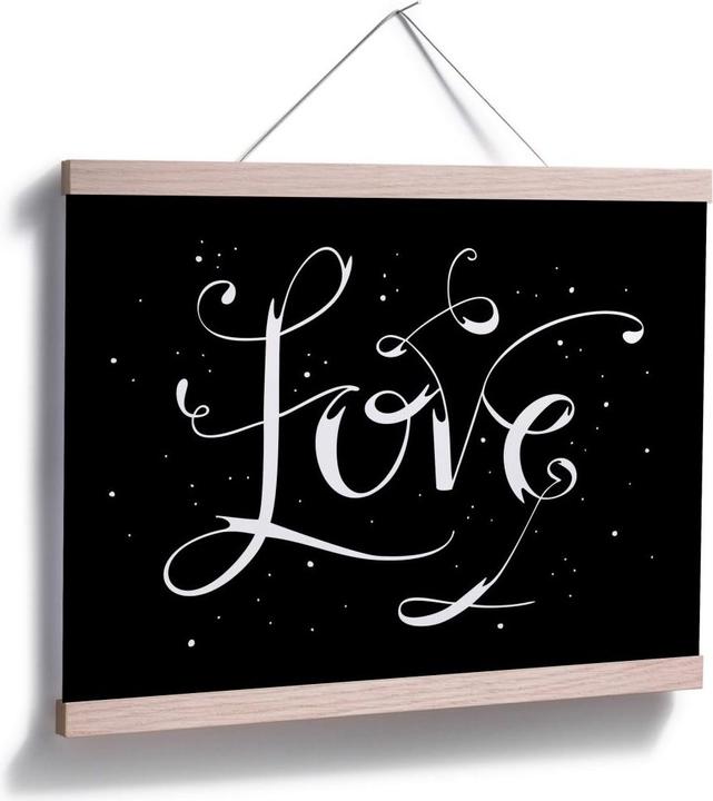 Image du produit Trenddeko Handlettering Love - noir négatif (30 x 24 cm)
