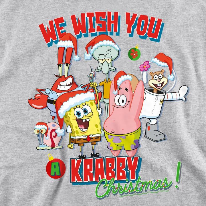 Immagine prodotto Spongebob Squarepants We Wish You A Krabby Christmas! Felpa Adulto Unisex (M)