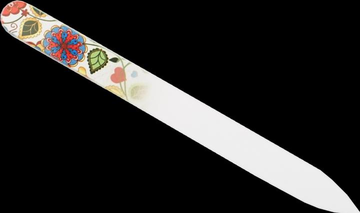 Produktbild Glasfeile - doppelseitig, geätzt in gehärtetem Glas, Blumen, Länge: 13,5cm