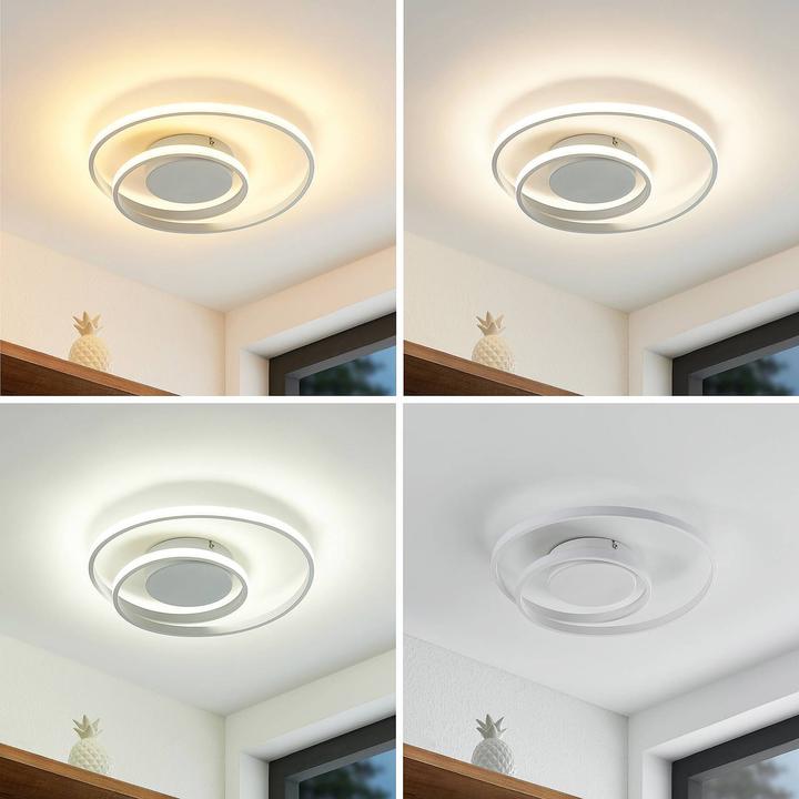 Actual product image Lindby LED ceiling lamp Emisua CCT dimmable white (850 lm)