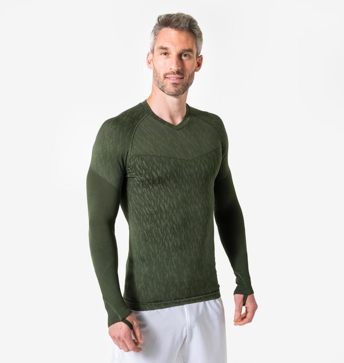 Immagine prodotto Kipsta Maglia funzionale da calcio da donna/uomo a maniche lunghe - Keepdry khaki (M)