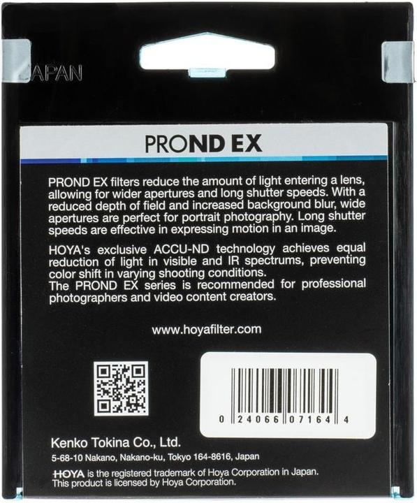 Produktbild Hoya PRO ND EX 8 Filter (67 mm, ND- / Graufilter, 67 mm)
