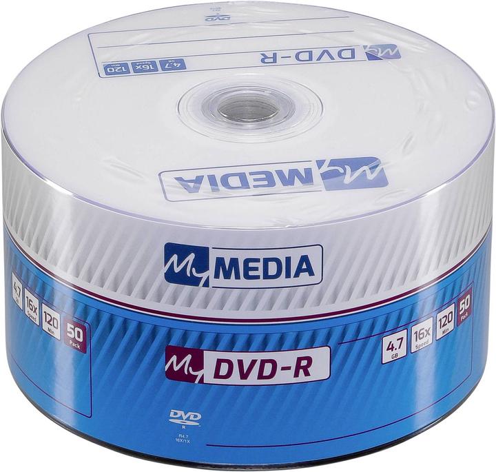 Produktbild MyMedia 1x50 DVD-R 4,7GB 16x Speed matt silver Wrap (50 x)