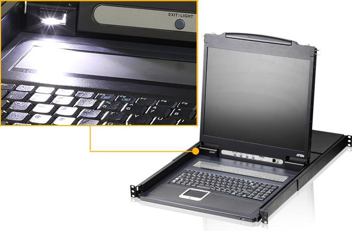 Actual product image Aten Technology 8-Port 19" LCD KVM Switch