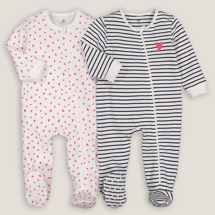 La Redoute Collections 2er-Pack bedruckte Strampler aus Baumwolle (74)