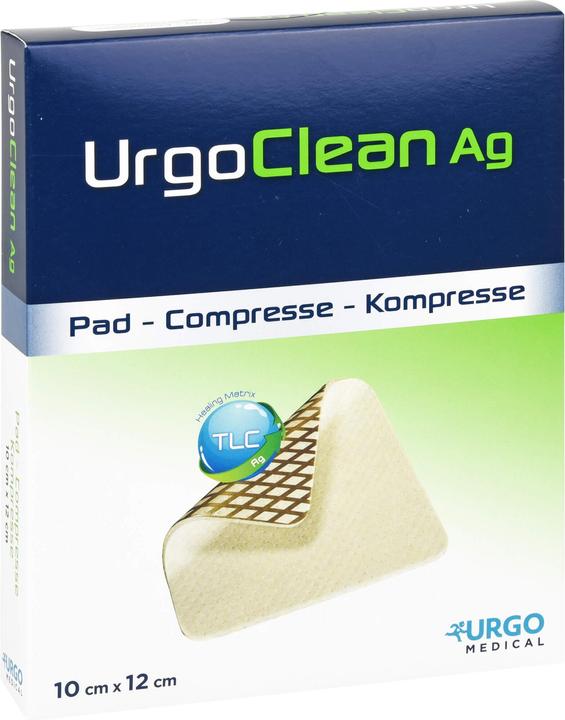 Produktbild Urgo UrgoClean Ag 10 cm x 12 cm Kompresse, 10 St. Kompressen