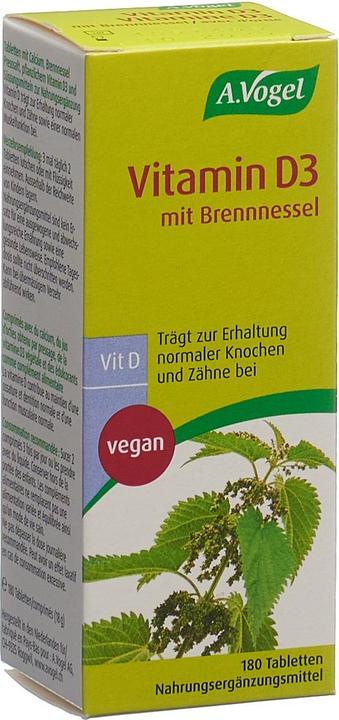 Immagine prodotto A. Vogel Vitamina D3 con compresse di ortica (180 Pezzo/i, Pillole, 74 g)