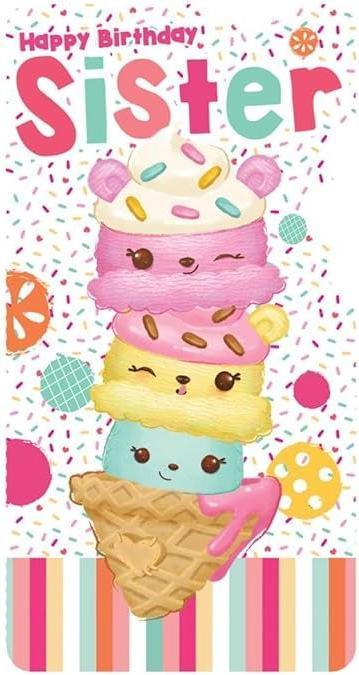 Image du produit Num Noms Carte d'anniversaire pour une soeur (10 pcs)