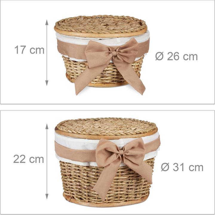 Actual product image Relaxdays Bathroom Basket Set of 2 (2 x, 31 x 31 x 22 cm)