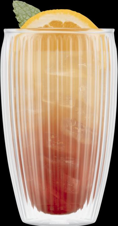 Produktbild Bodum Trinkglas Pavina doppelwandig geriffelt 2 Stück 0.45 l (450 ml, 2 x)