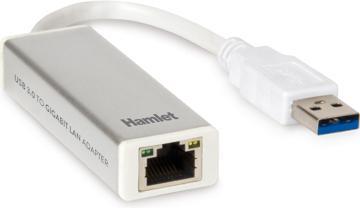 Immagine prodotto Hamlet Adattatore USB 3.0 to Gigabit Lan velocità di trasfermento fino a 5 Gbps (USB, RJ45 (1x))