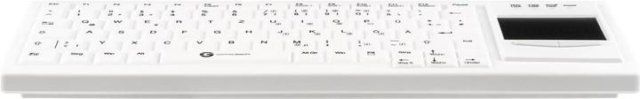 Actual product image Gett Cleantype Xtra Touch Protect silicone keyboard with touchpad IP68 disinfectable USB colour white L (DE, Cable)