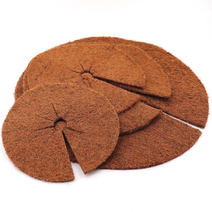 Actual product image Aquagart 2 Kokos Mulchscheiben 30cm Kokofasermatte Kokosfaser Pflanzenschutzmatte Kokos