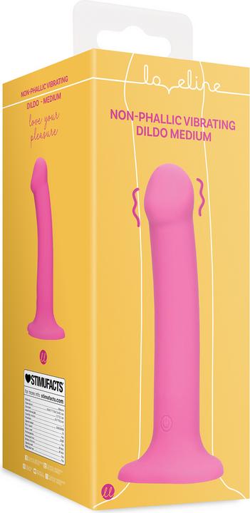 Image du produit Loveline Non-Phallic Vibrating Dildo - Medium - Powerful Pink