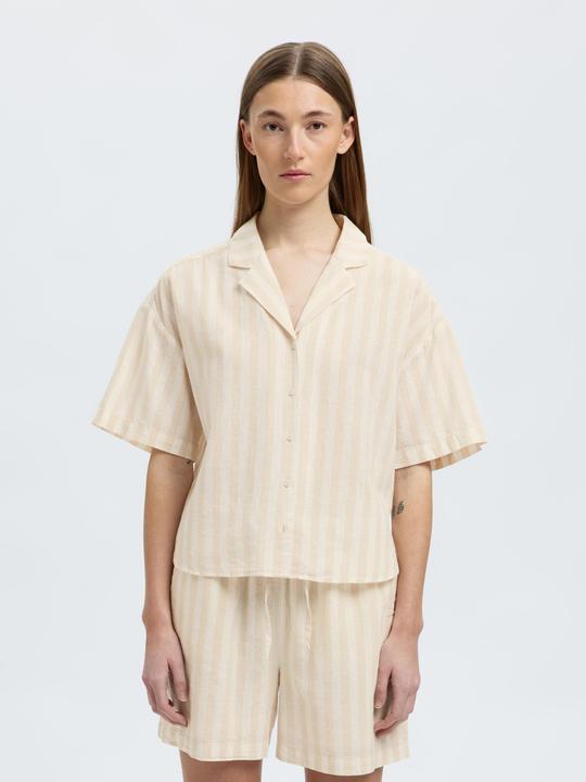 Produktbild Selected Homme Kurzarm Bluse aus Leinengemisch (42)