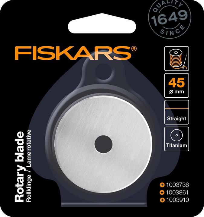 Immagine prodotto Fiskars Lame di ricambio, f. coltello a rullo, diametro della lama 45 mm (Lama di ricambio)