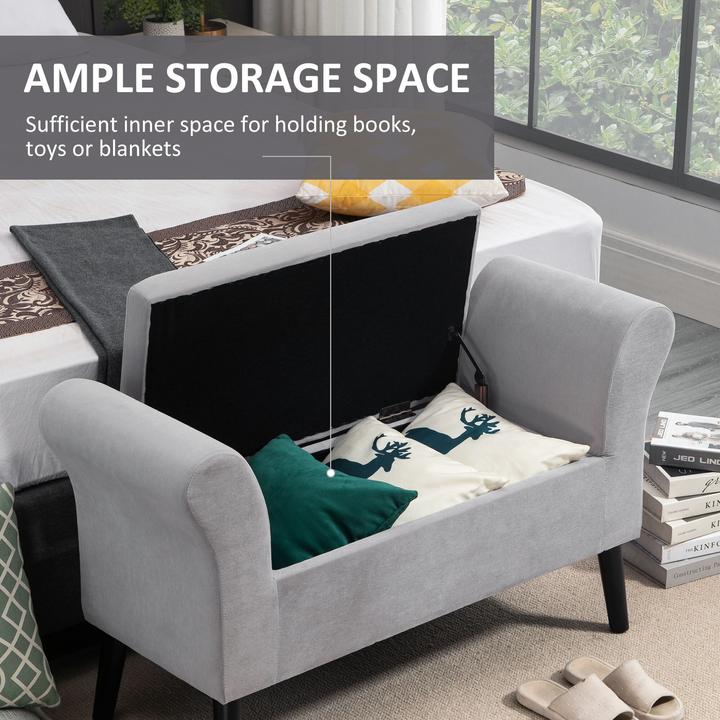 Image du produit Homcom Banc avec espace de rangement (111.50 cm)