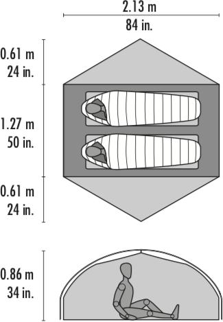 Actual product image Msr Carbon Reflex 2 (Tunnel tent, 0.99 kg, 2 persons)
