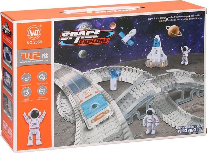 Produktbild Roadway Rennstrecken-Set Space Explorer, 142-tlg.