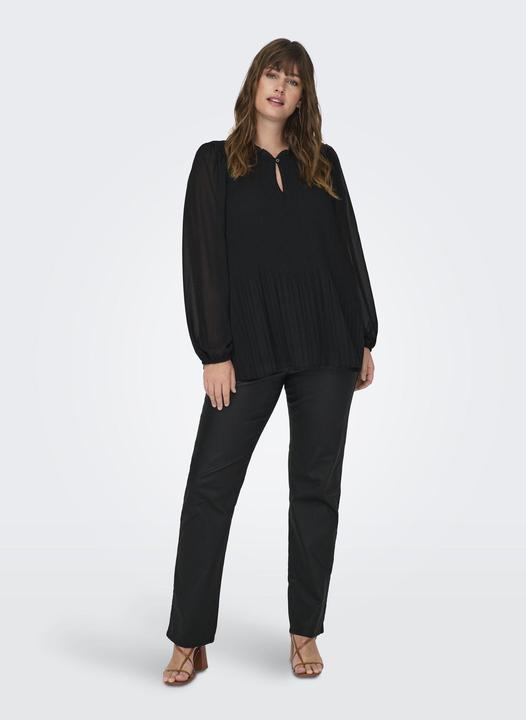 Produktbild Only Normal geschnitten Rundhals Elastische Bündchen Ballonärmel Top Top (48)