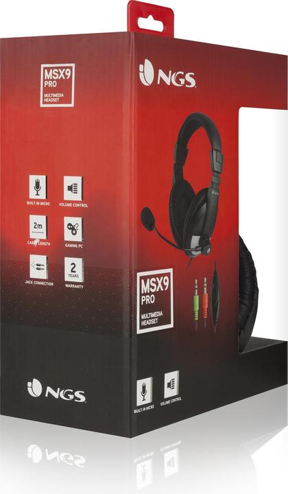 Immagine prodotto NGS MSX9 Pro Cuffie ad archetto cablate chiamate/musica Nero (Cablato)